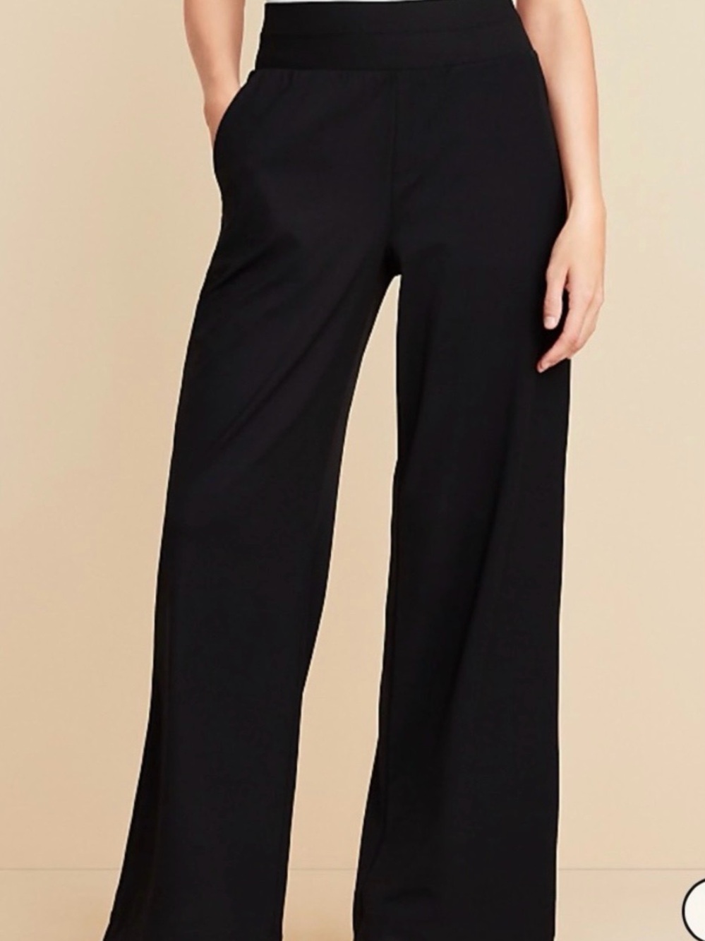 Lou & Grey LuvStretch pull on Wide Leg Black like new! XL